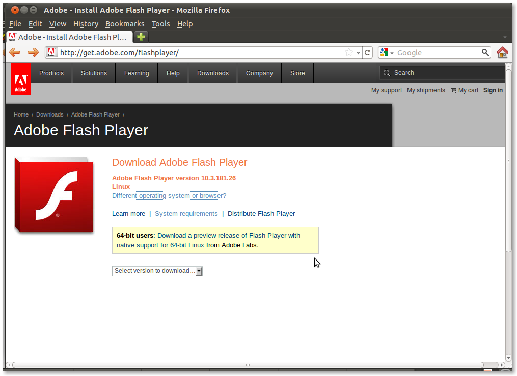 adobe flash player version 9 free download